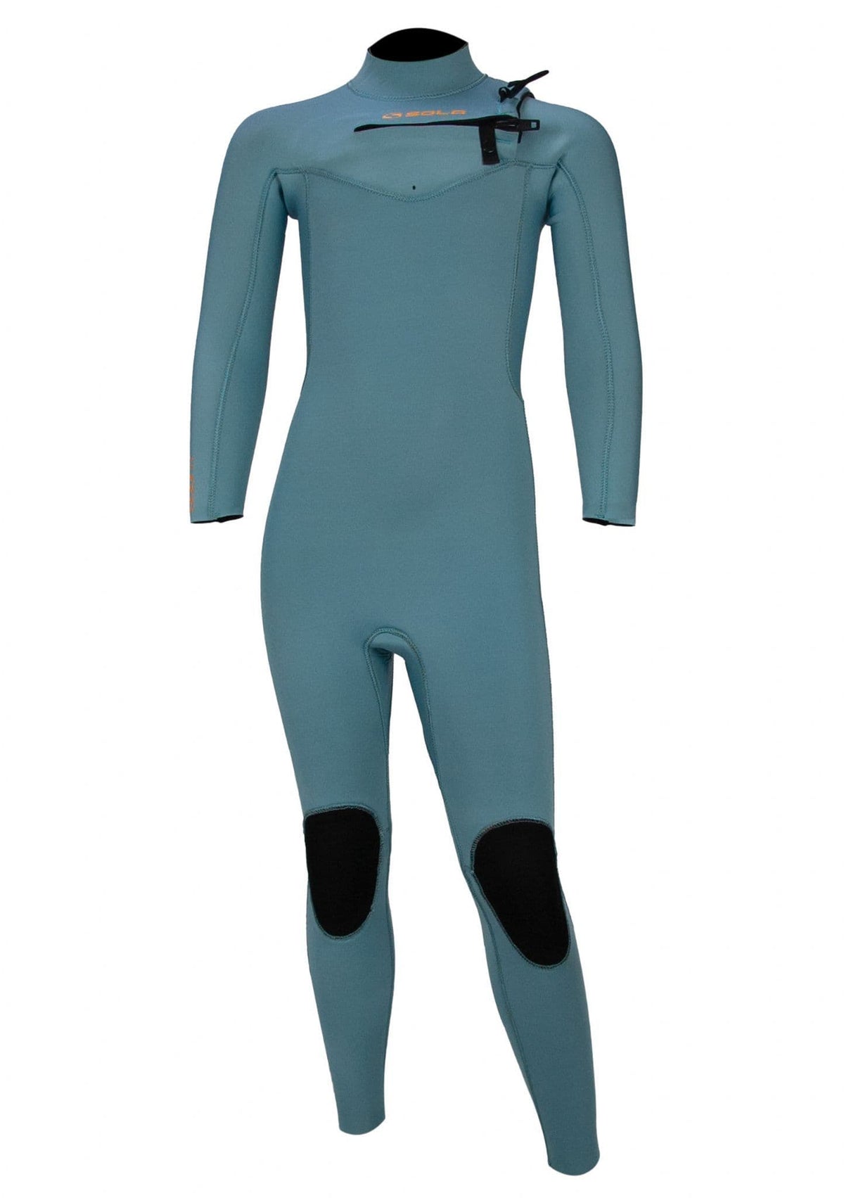 Sola H2O Kids front zip full suit 3/2 blue | Sola | - Northshore Newquay - Surf/Skate Shop