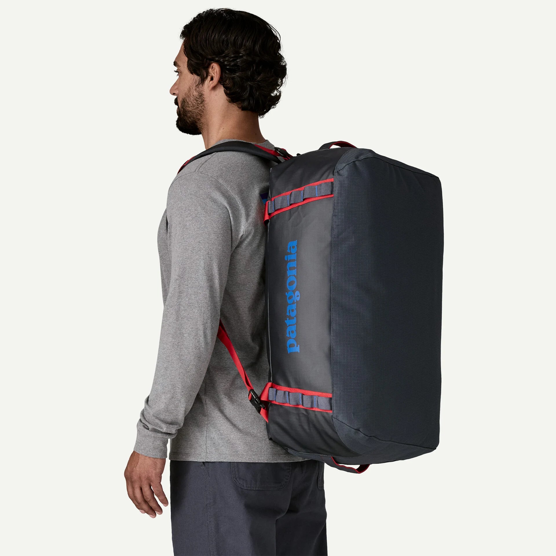 Patagonia Black Hole® Duffel 55L-Smolder Blue w/Amanita Red