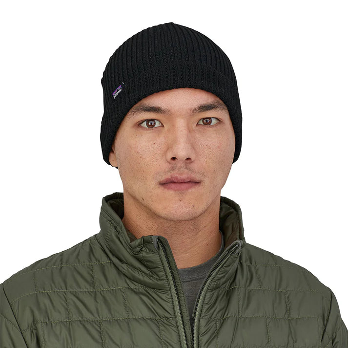 Patagonia Fishermans Rolled Beanie-Black | Patagonia | Beanie - Northshore Newquay - Surf/Skate Shop