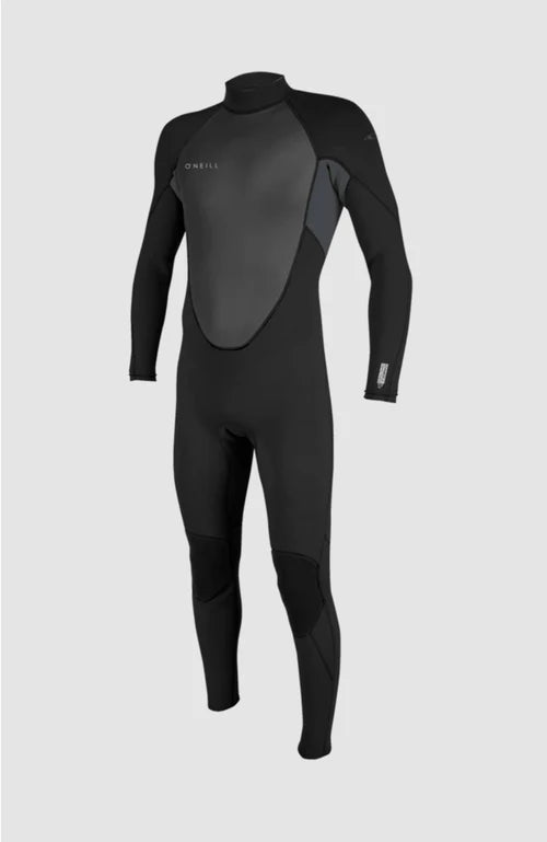 O’NEILL MENS REACTOR 3/2 MM BACK ZIP FULL WETSUIT | BLACK /GRAPHITE | O’neill | Summer Wetsuit - Northshore Newquay - Surf/Skate Shop