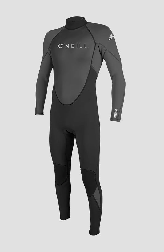 O’NEILL MENS REACTOR 3/2 MM BACK ZIP FULL WETSUIT | BLACK /GRAPHITE | O’neill | Summer Wetsuit