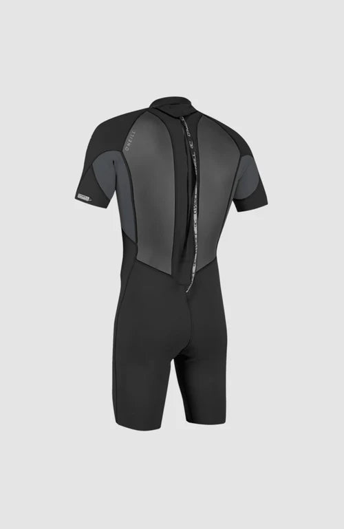 O’NEILL MENS REACTOR 2MM BACK ZIP SHORTY WETSUIT | BLACK / GRAPHITE | O’neill | Summer Wetsuit - Northshore Newquay - Surf/Skate Shop