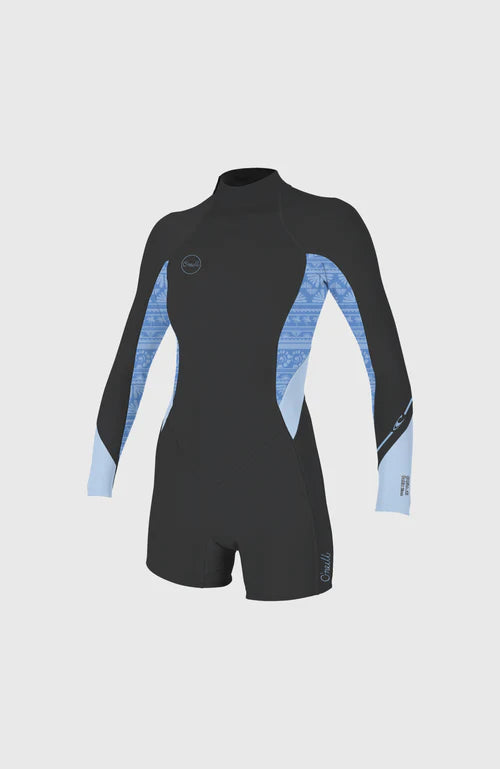 O'neill Women Bahia 2/1mm Back Zip Longsleeve Spring Wetsuit - Temp steel/Chambray Blue | O'neill | - Northshore Newquay - Surf/Skate Shop
