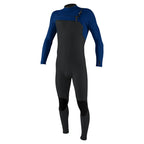 MENS O’NEILL HYPERFREAK 4/3 CHEST ZIP FULL WETSUIT - Temp Steel/Twilight Blue