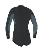 O'Neill womens Bahia 2/1mm Front Zip L/S Shorty - Tempered Steel / Shade / Shaded Island Sky | O'neill | - Northshore Newquay - Surf/Skate Shop