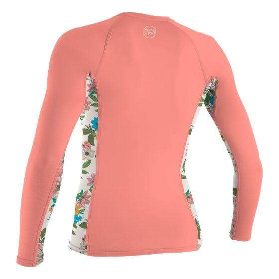 ONeill Ladies Side Print Long Sleeve Rash Vest desert flower/cara floral | O’neill | Rash Vest - Northshore Newquay - Surf/Skate Shop