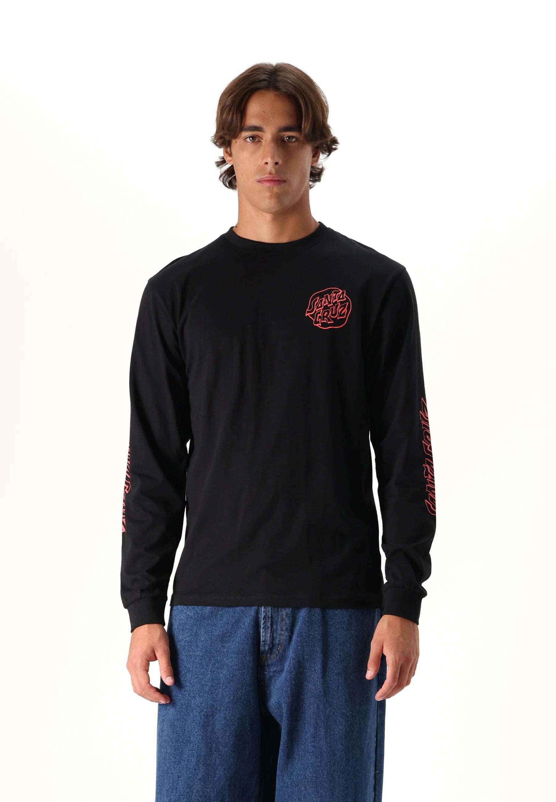 Santa Cruz Fever Dream Mono Dot Long Sleeve T Shirt | Santa Cruz | Long Sleeve T Shirt