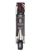 Ocean & Earth 6’0 One-Xt Premium Surf Leash White black | Ocean & Earth | Surfboard Leash - Northshore Newquay - Surf/Skate Shop