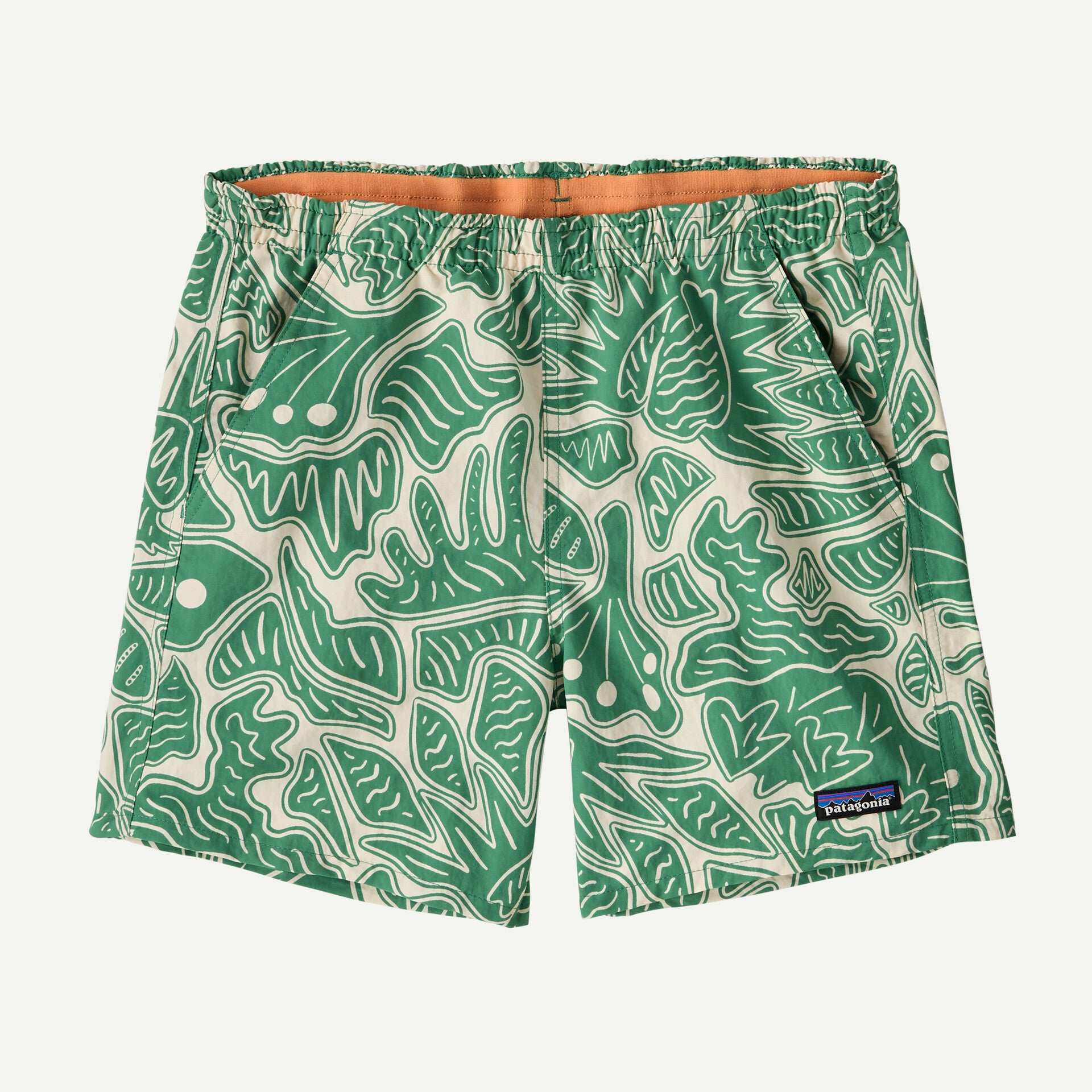 Patagonia Women's Women's Baggies™ Shorts - 5"-Bees and Flowers: Heartleaf Green XL | Patagonia |