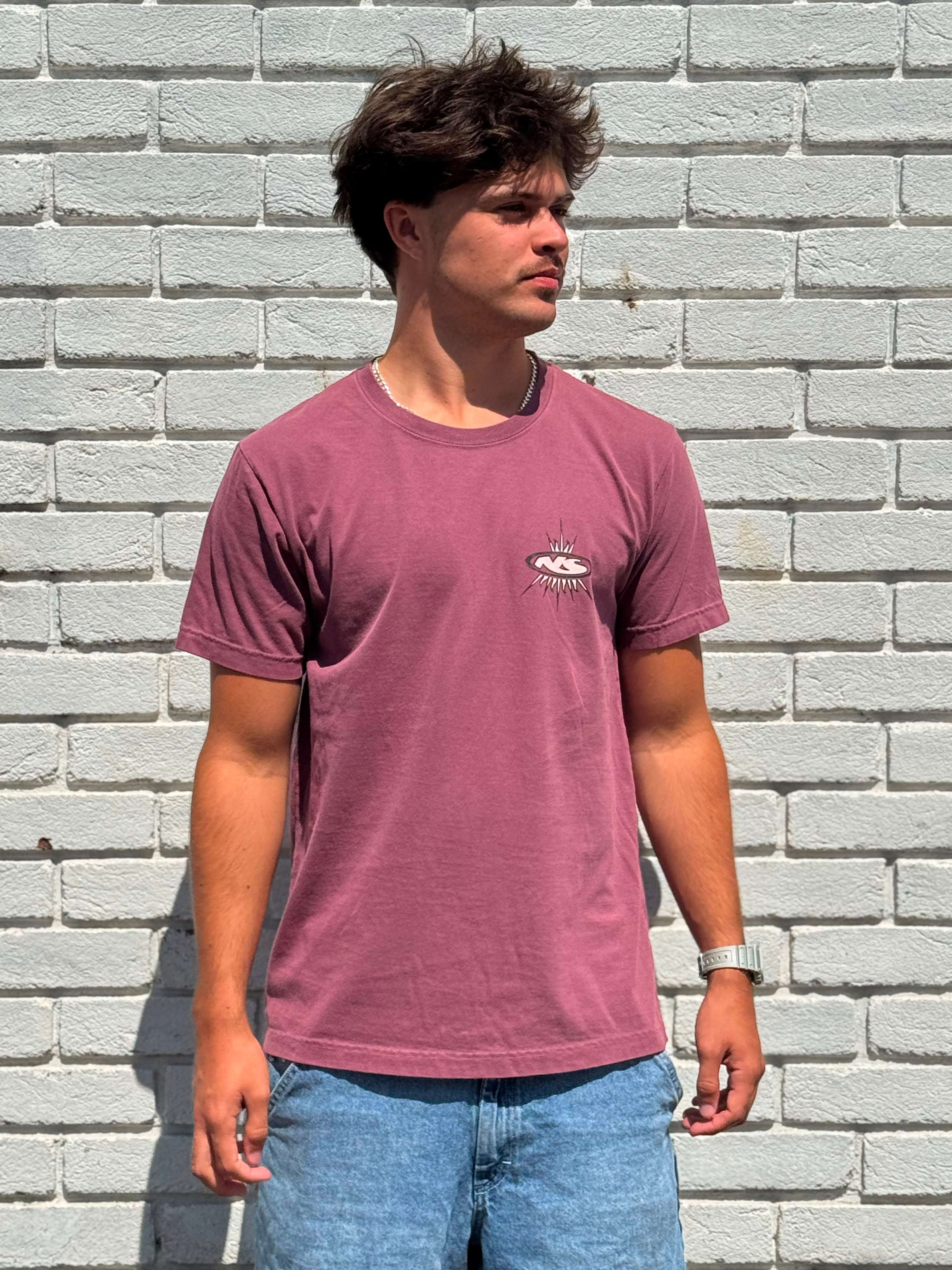 Northshore The 90s Vault T-Shirt- Washed Maroon | Northshore Surf Shop | - Northshore Newquay - Surf/Skate Shop