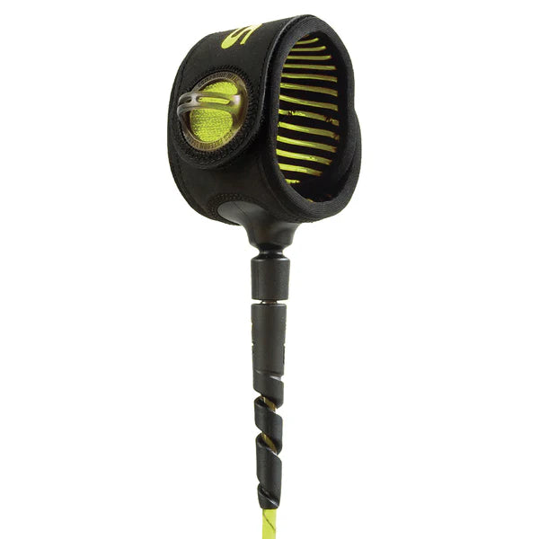 FCS FREEDOM HELIX 6’ COMP SURFBOARD LEASH Cyber Lime | FCS | Surfboard Leash - Northshore Newquay - Surf/Skate Shop