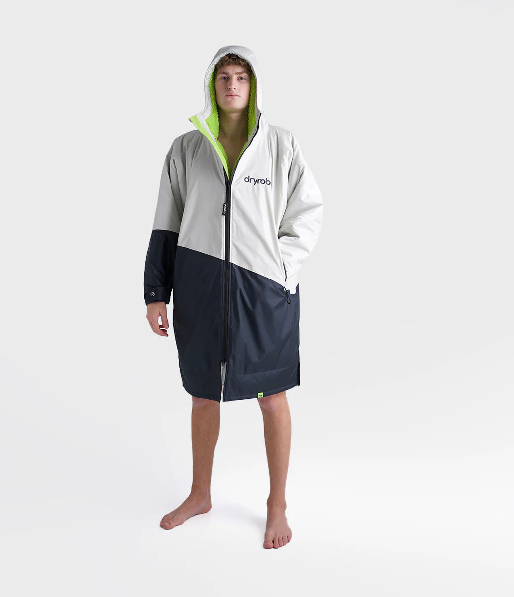 Dryrobe Advance Long Sleeve Contrast - Anthracite/Lime | Dryrobe | - Northshore Newquay - Surf/Skate Shop