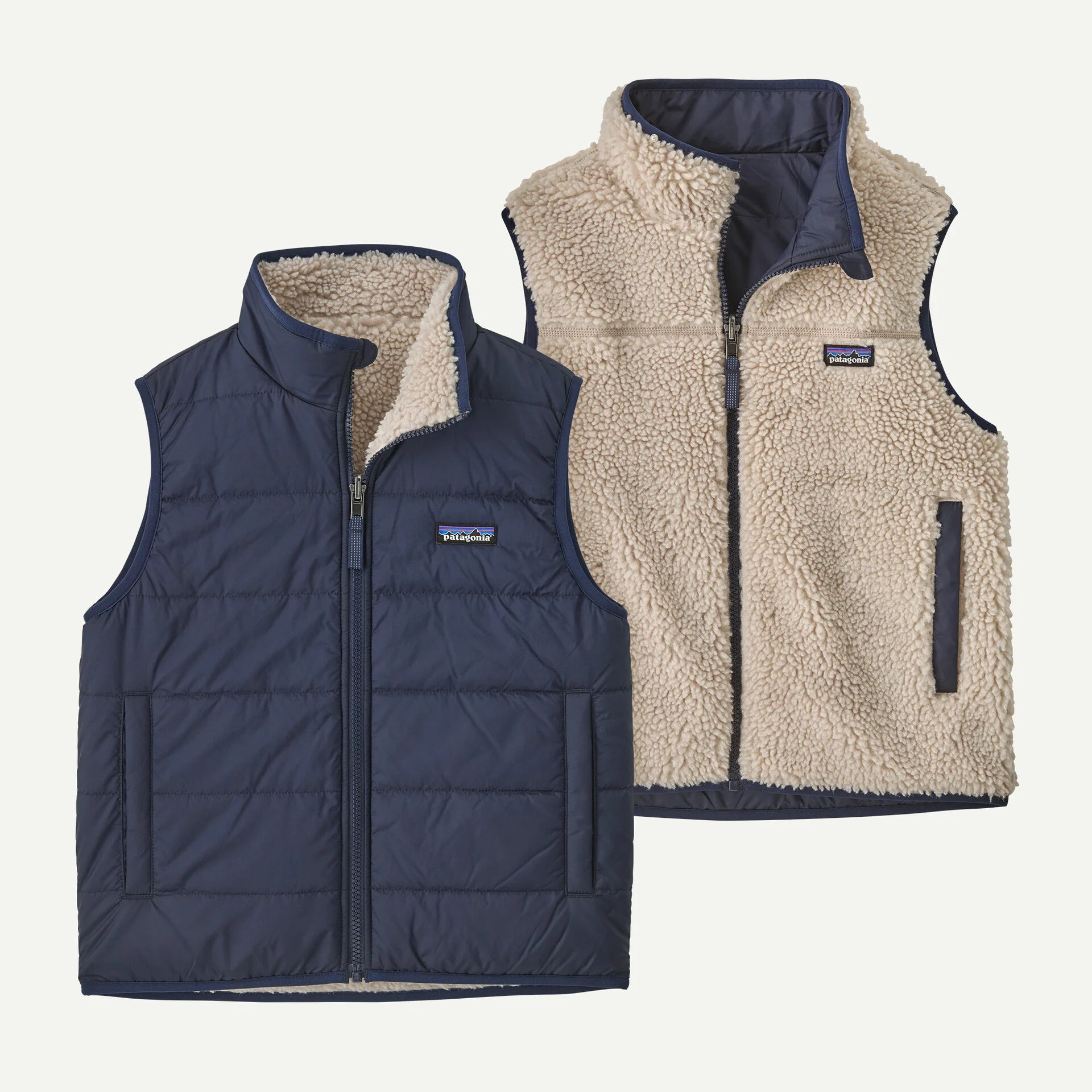 Patagonia Kids' Reversible Ready Freddy Vest-Current Blue
