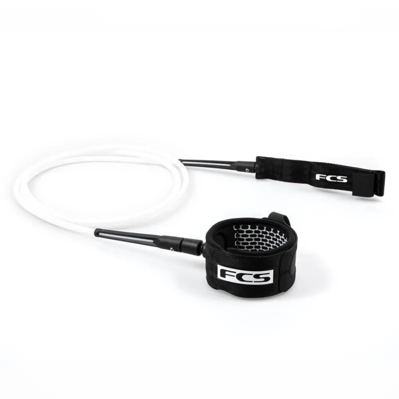 FCS essential All Round 6ft leash White | FCS | Surfboard Leash - Northshore Newquay - Surf/Skate Shop