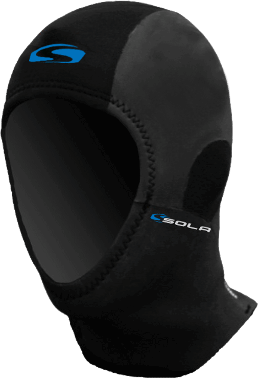 SOLA 3MM MESH SURF HOOD - BLACK | Sola | Wetsuit Hood - Northshore Newquay - Surf/Skate Shop