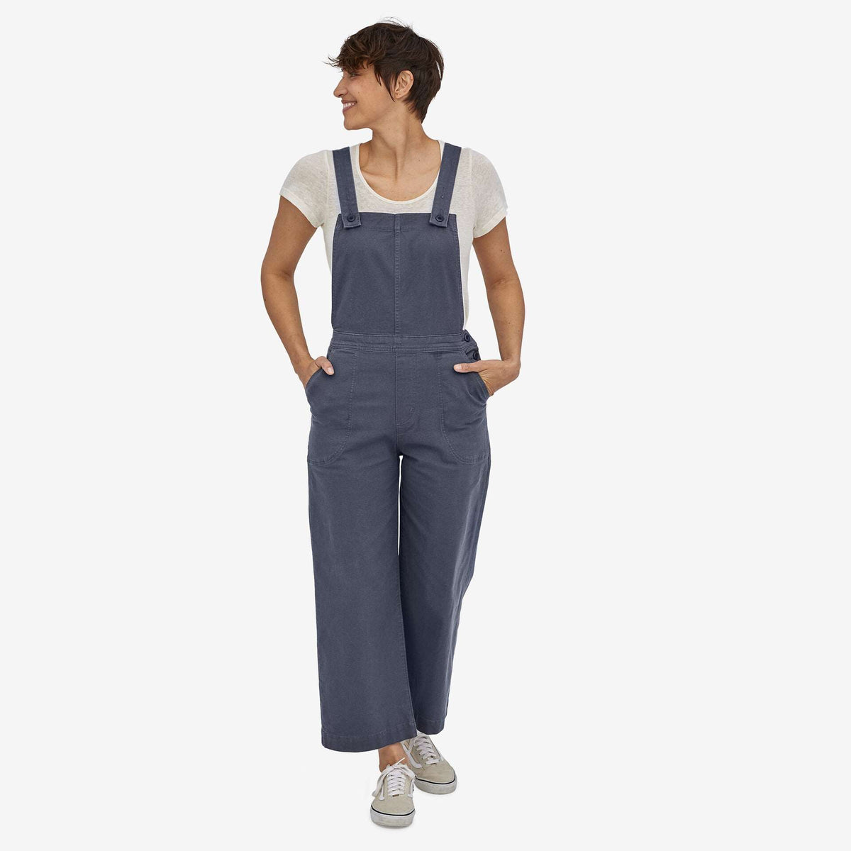 Patagonia Women's Stand Up™ Cropped Overalls-Smoulder Blue | Patagonia | - Northshore Newquay - Surf/Skate Shop