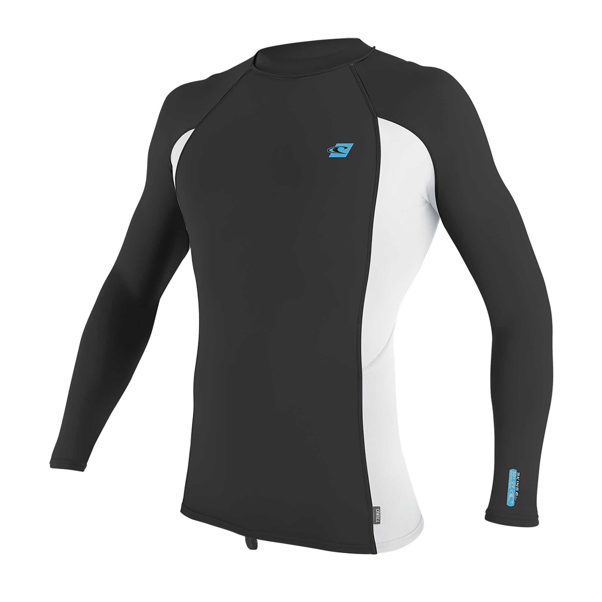 O'NEILL PREMIUM SKINS MENS LONG SLEEVE UV50+ RASH GUARD - raven/white/raven | O’neill |