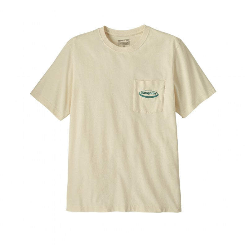 Patagonia Men's Midweight '95 Oval Logo Pocket Tee-Undyed Natural | Patagonia | T Shirt - Northshore Newquay - Surf/Skate Shop