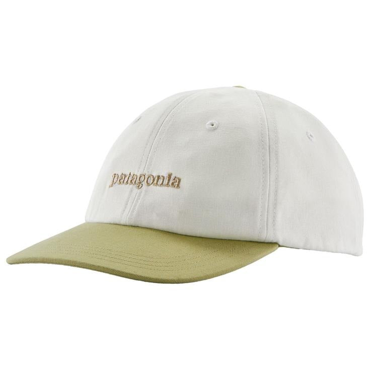 Patagonia Fitz Roy Icon Trad Cap-Text logo/Birch White/Gumtree Green | Patagonia | - Northshore Newquay - Surf/Skate Shop