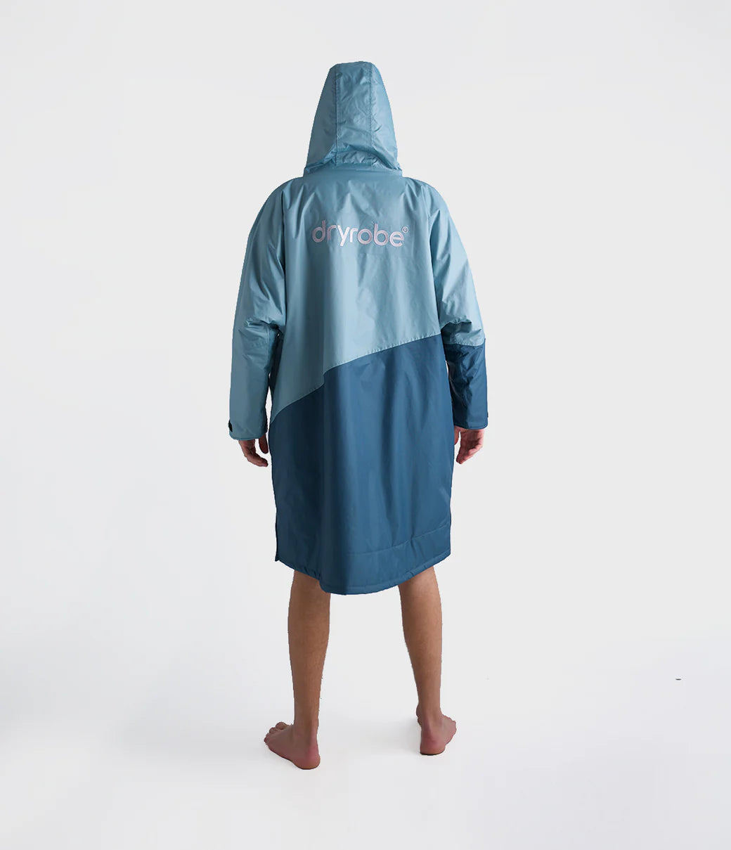 Dryrobe Advance Long Sleeve Contrast - Blue/Light Grey | Dryrobe | - Northshore Newquay - Surf/Skate Shop