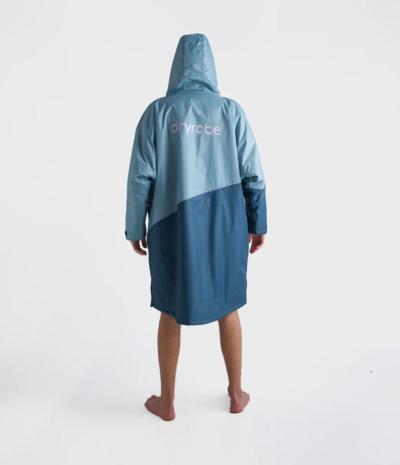 Dryrobe Advance Long Sleeve Contrast - Blue/Light Grey | Dryrobe | - Northshore Newquay - Surf/Skate Shop