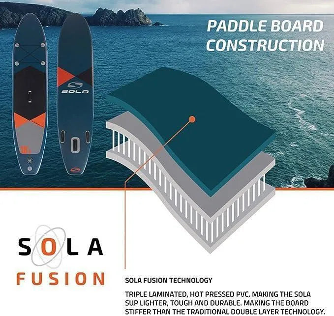 Sola 11'0 Inflatable Stand Up Paddle Board SUP Complete Kit