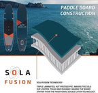 Sola 11'0 Inflatable Stand Up Paddle Board SUP Complete Kit