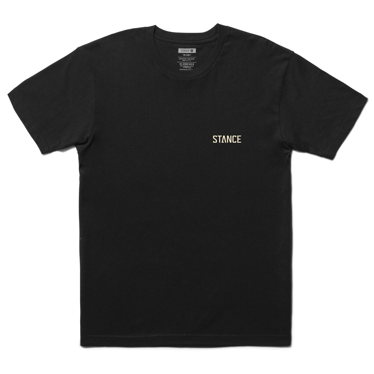 STANCE Badge SS Crew Tee-Black | Stance | T Shirt - Northshore Newquay - Surf/Skate