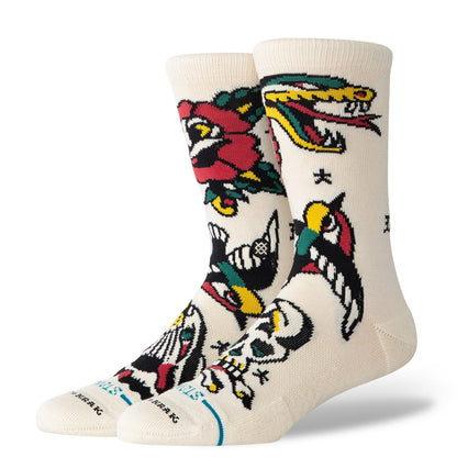 STANCE FLASH CREW SOCK-Canvas | Stance |