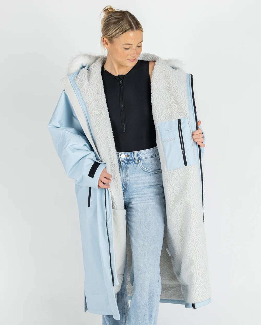 DryRobe Alpine Adult Long Sleeve - Ice Blue | Dryrobe | Changing Robe