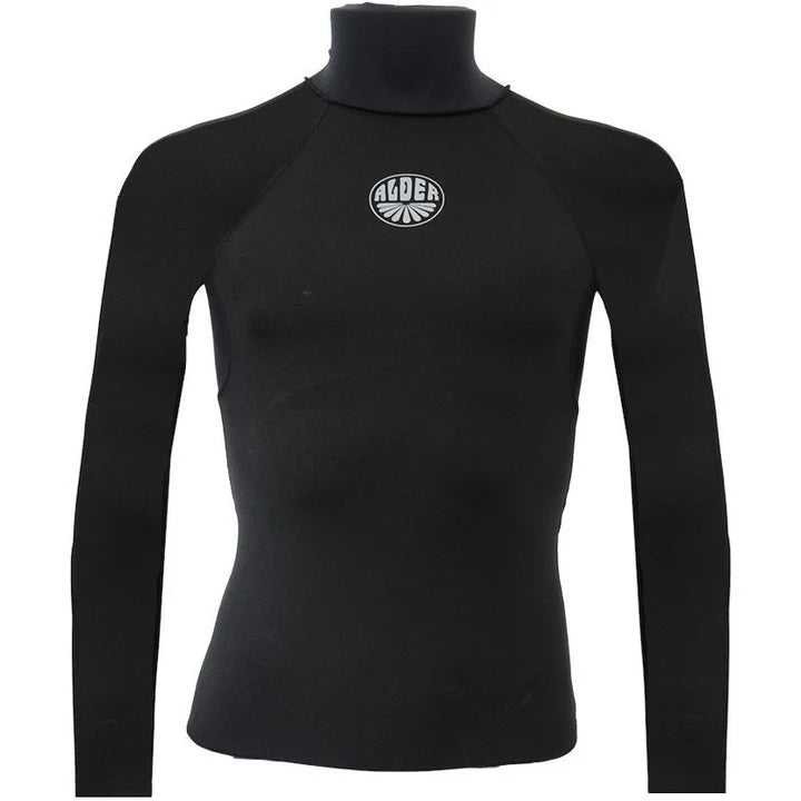ALDER JUNIOR SPIRIT POLYPRO LONG SLEEVE RASH VEST - BLACK youth 3x-large 16 | Alder | rashvest - Northshore Newquay - Surf/Skate Shop