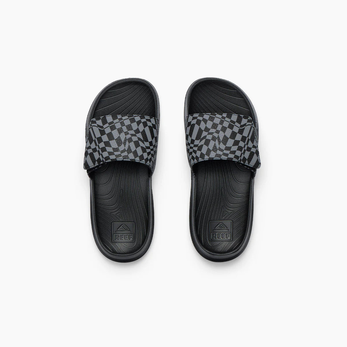 Reef Kids Salty Slide - Black Swell Checker | Reef | - Northshore Newquay - Surf/Skate Shop