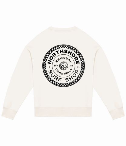Checkered Crew | Ivory | Northshore Surf Shop | Sweatshirt