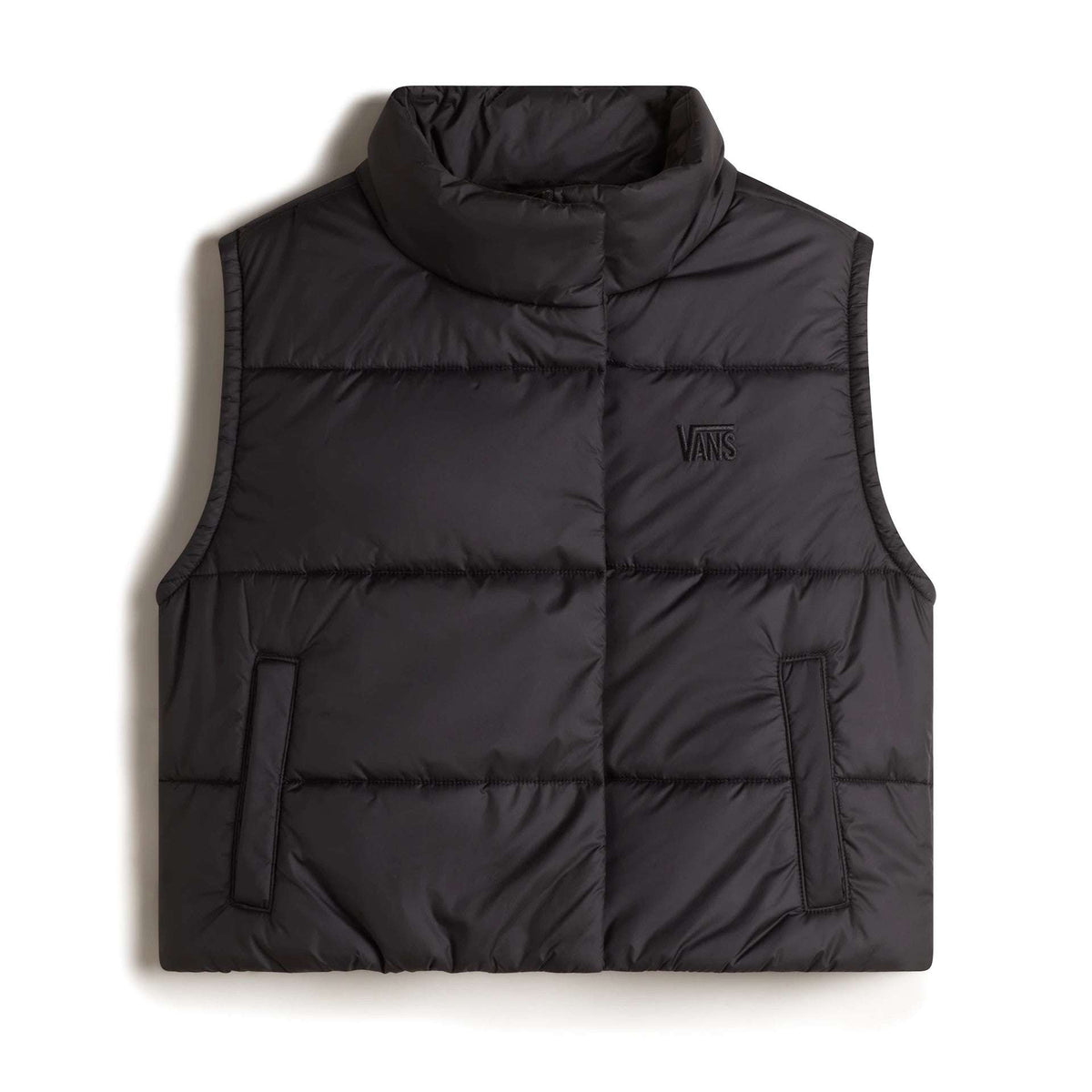 Vans Hillgate Cropped Gilet-Black | Vans | Jacket - Northshore Newquay - Surf/Skate Shop