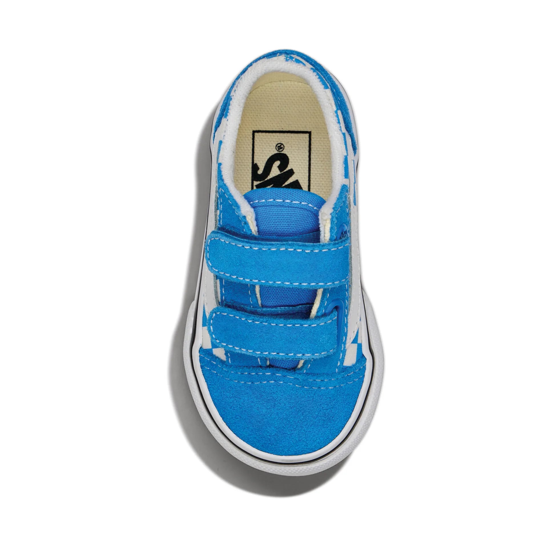 Vans Toddler Old Skool V Classic Checkerboard - Bright Azure | Vans | - Northshore Newquay - Surf/Skate Shop