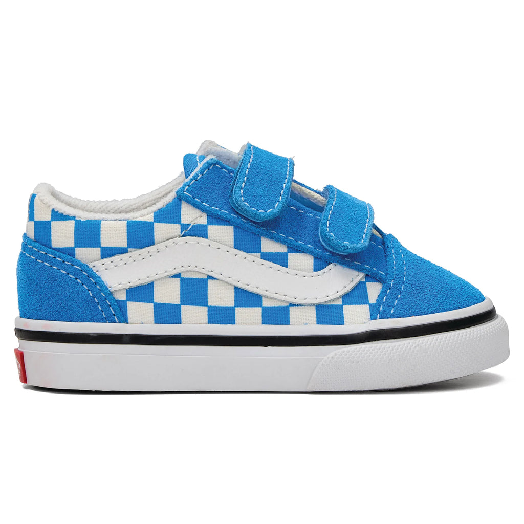 Vans Toddler Old Skool V Classic Checkerboard - Bright Azure | Vans | - Northshore Newquay - Surf/Skate Shop