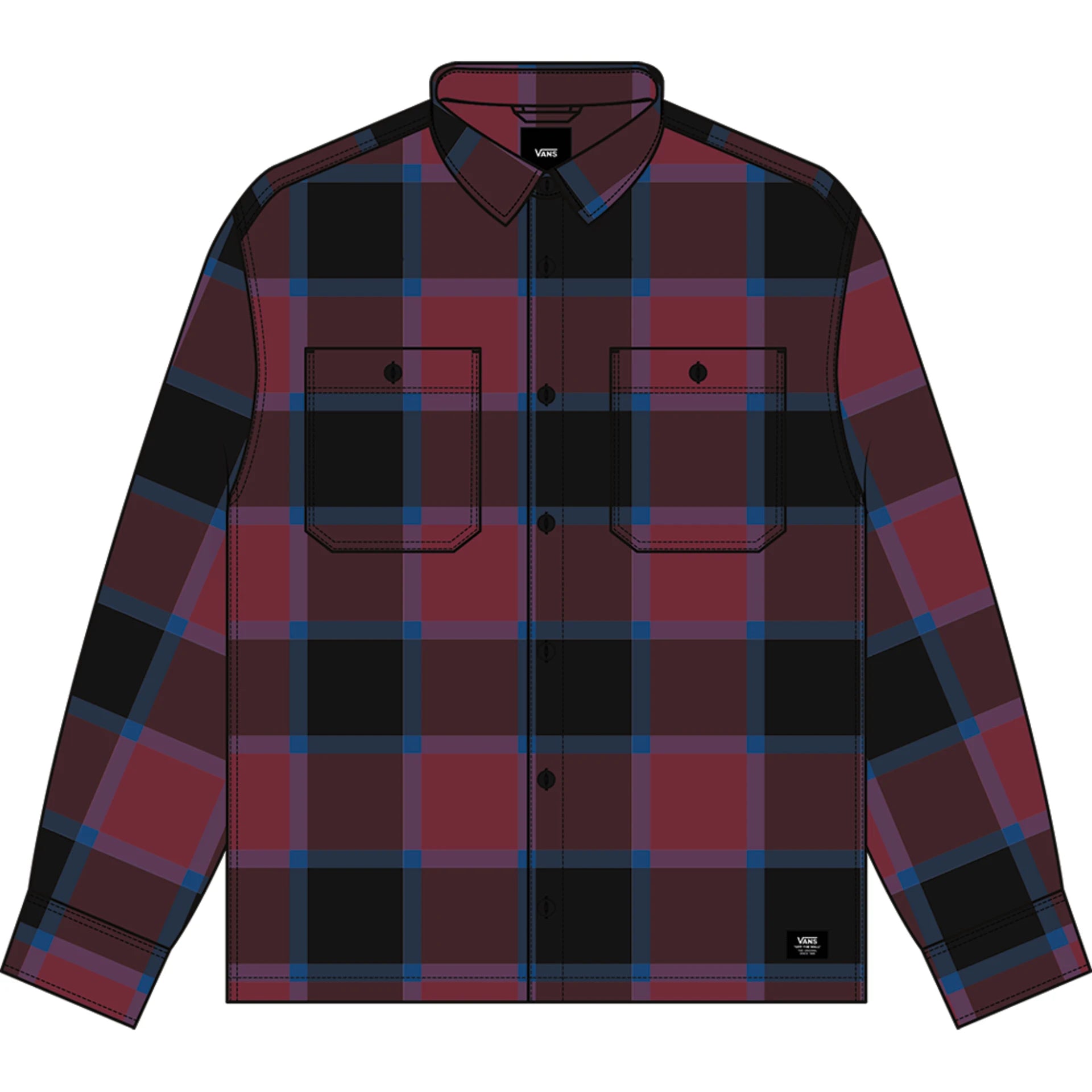 Vans Larkspur Plaid Shirt-Bordeaux/Black | Vans | Shirt