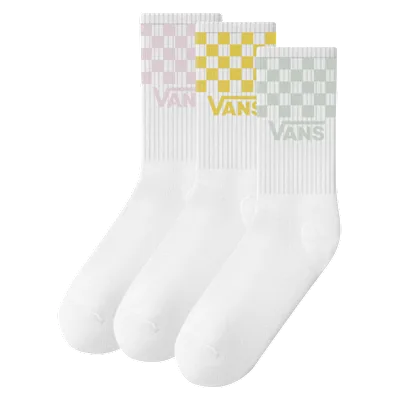 Vans Classic Check Crew Socks-Dusty Gold