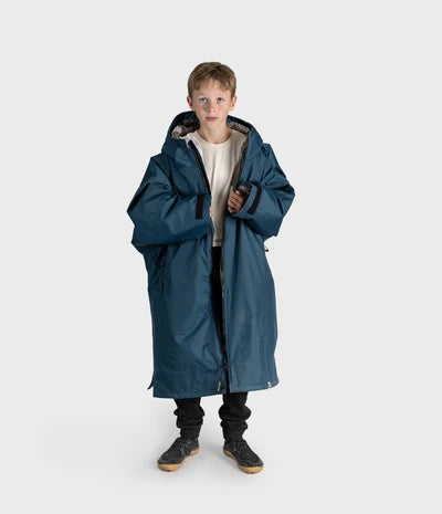 DryRobe V3 Kids Long Sleeve Age 10-13 Sea Blue Sand Camo | Dryrobe | Dryrobe - Northshore Newquay - Surf/Skate Shop