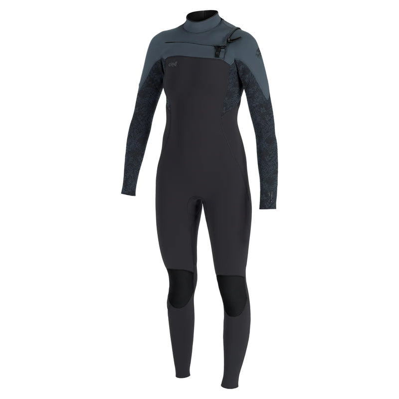 O'Neill Womens Epic 5/4mm Chest Zip Winter Wetsuit - Tempered Steel / Shaded Island / Shade | O’neill | - Northshore Newquay - Surf/Skate Shop