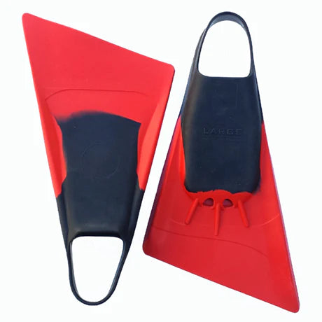 Alder Apex Rocket bodyboarding fins - Black/red