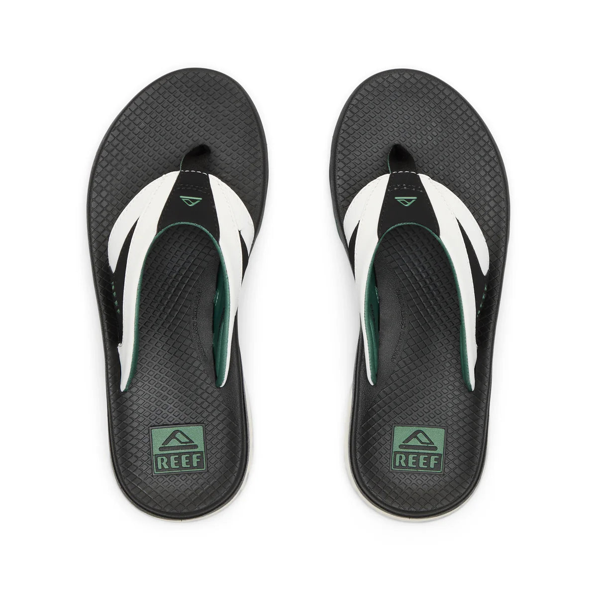 Reef Fanning+ - White/Black/Green | Reef | - Northshore Newquay - Surf/Skate Shop
