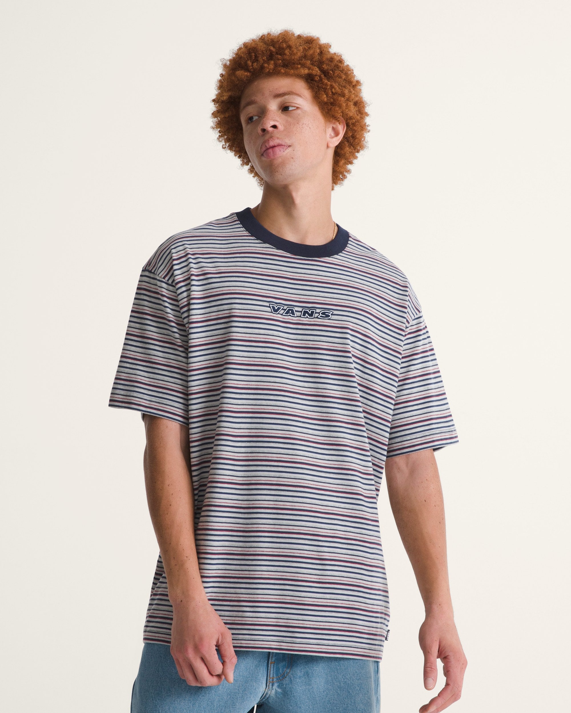 Vans Cameron Stripe SS Knit - Parisian Night | Vans | Mens Knits - Northshore Newquay - Surf/Skate Shop