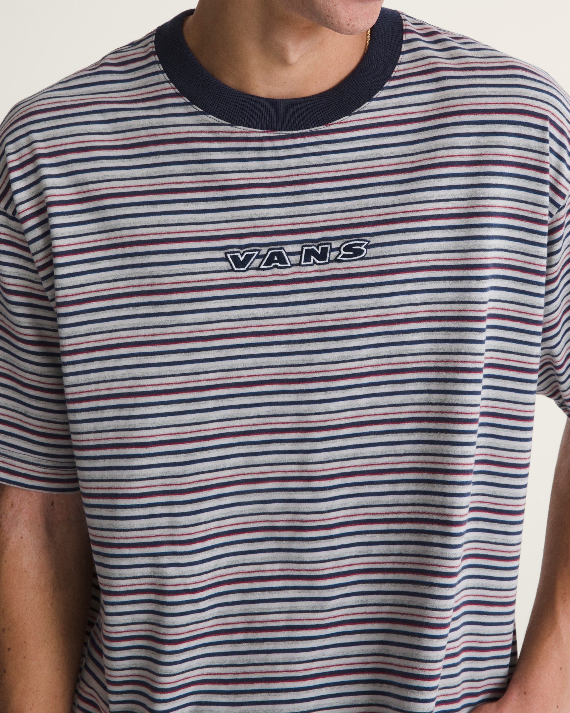 Vans Cameron Stripe SS Knit - Parisian Night | Vans | Mens Knits - Northshore Newquay - Surf/Skate Shop