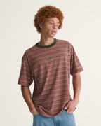 Vans Cameron Stripe SS Knit - OBSIDIAN FERN | Vans | Mens Knits - Northshore Newquay - Surf/Skate Shop