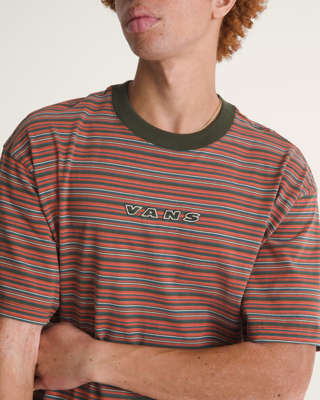 Vans Cameron Stripe SS Knit - OBSIDIAN FERN | Vans | Mens Knits - Northshore Newquay - Surf/Skate Shop