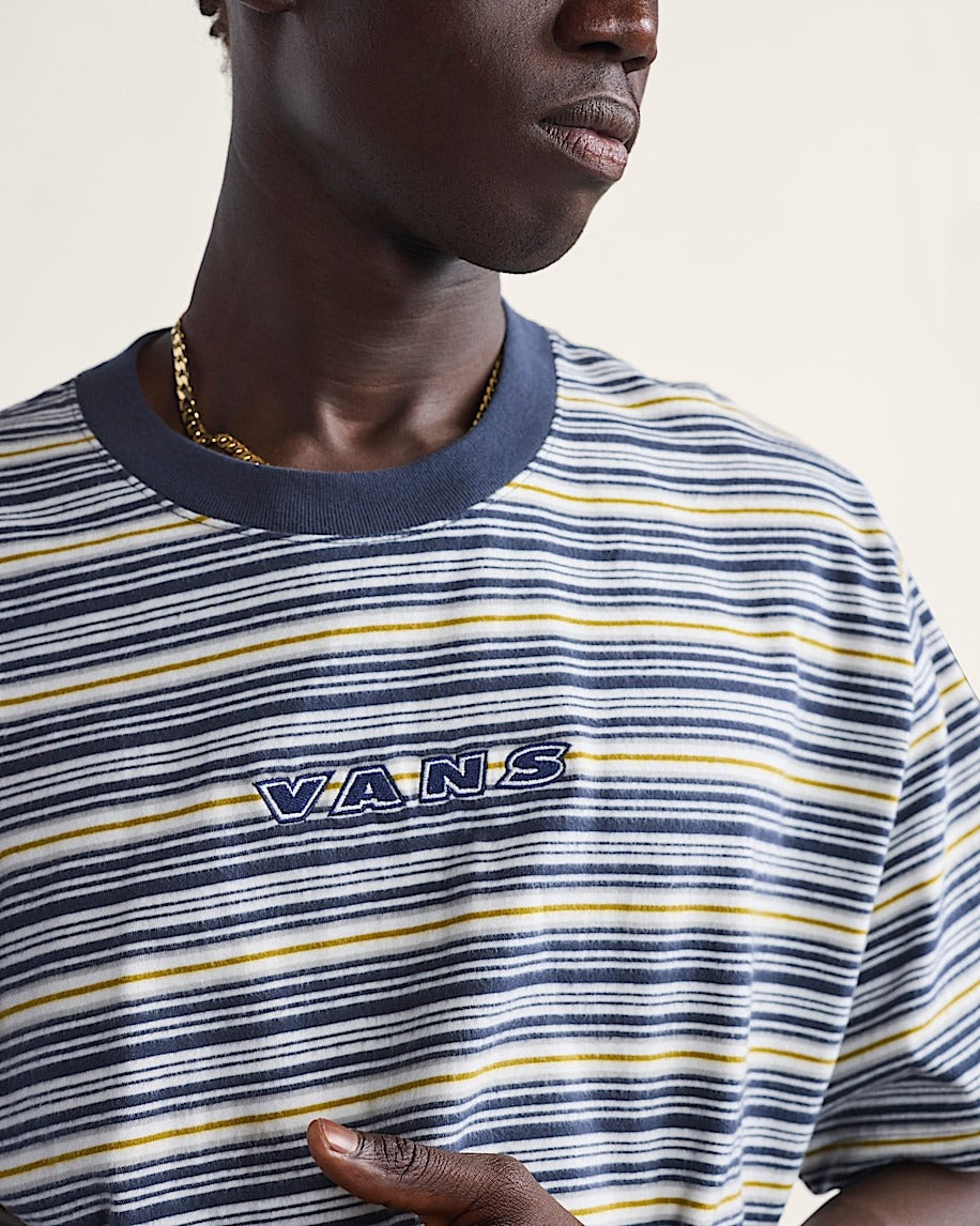 Vans Cameron Stripe T-Shirt-Marshmallow | Vans | T Shirt