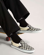 Vans Checkerboard Classic Slip-On Shoes-Black/White | Vans | - Northshore Newquay - Surf/Skate Shop
