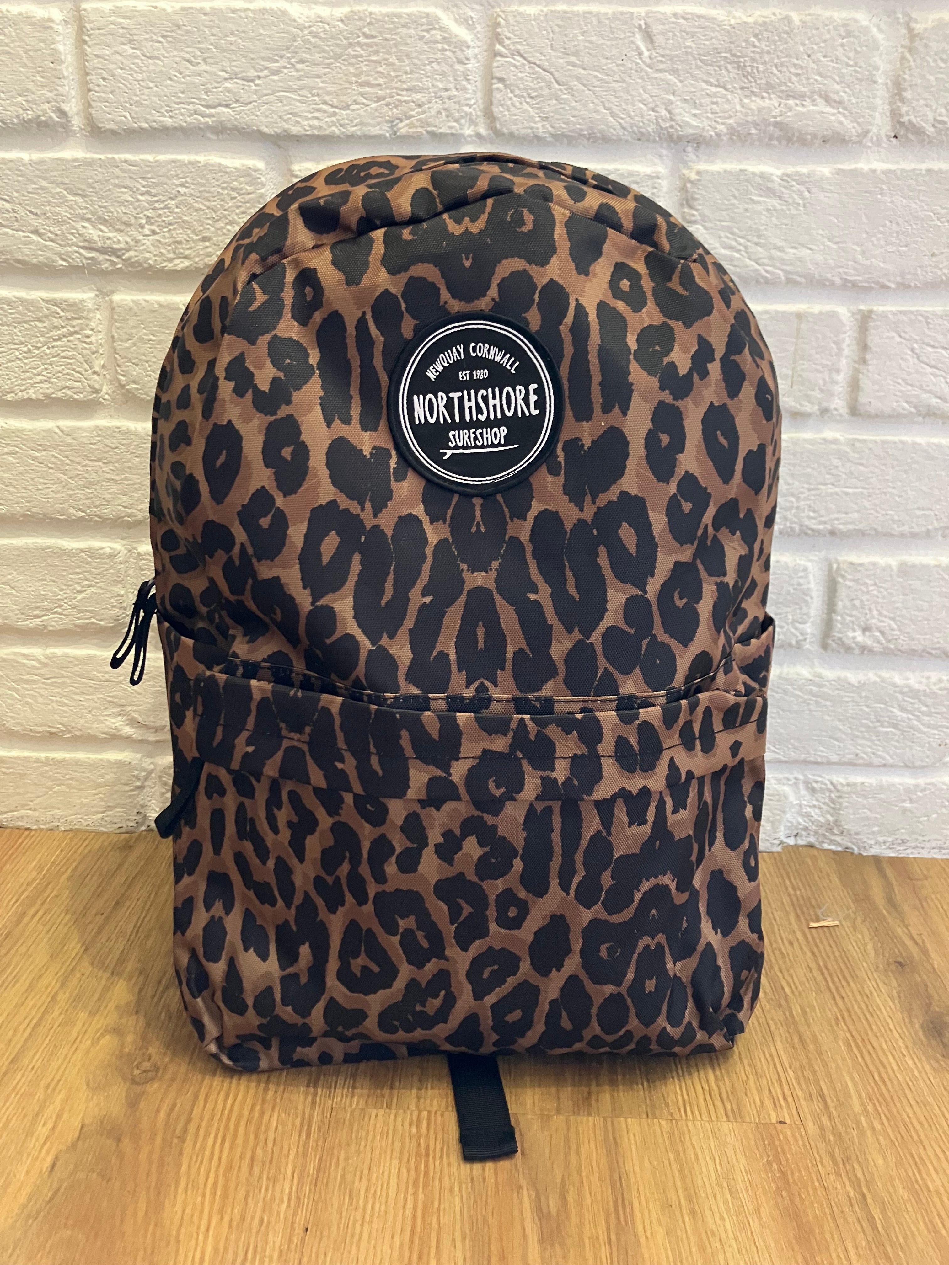 Northshore Classic logo backpack - leopard print | Northshore Surf Shop | Backpacks - Northshore Newquay - Surf/Skate Shop