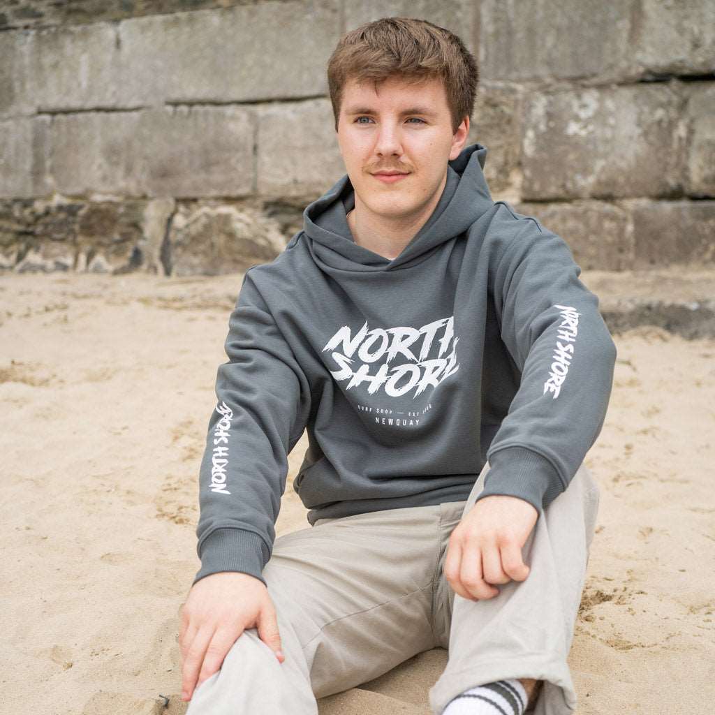 80's Logo Hoodie | Iron Grey | Northshore Surf Shop | Sweatshirt - Northshore Newquay - Surf/Skate Shop